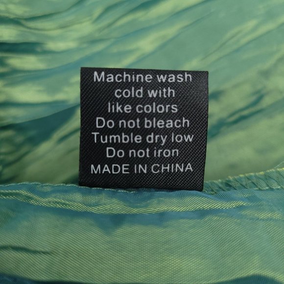 Noelle Crinkle Pleat Tunic Top Jacket Iridescent Green Size 16/18 Button Front - Picture 11 of 13